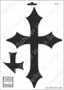 Schablone-Stencil A4 107-1228 Kreuz